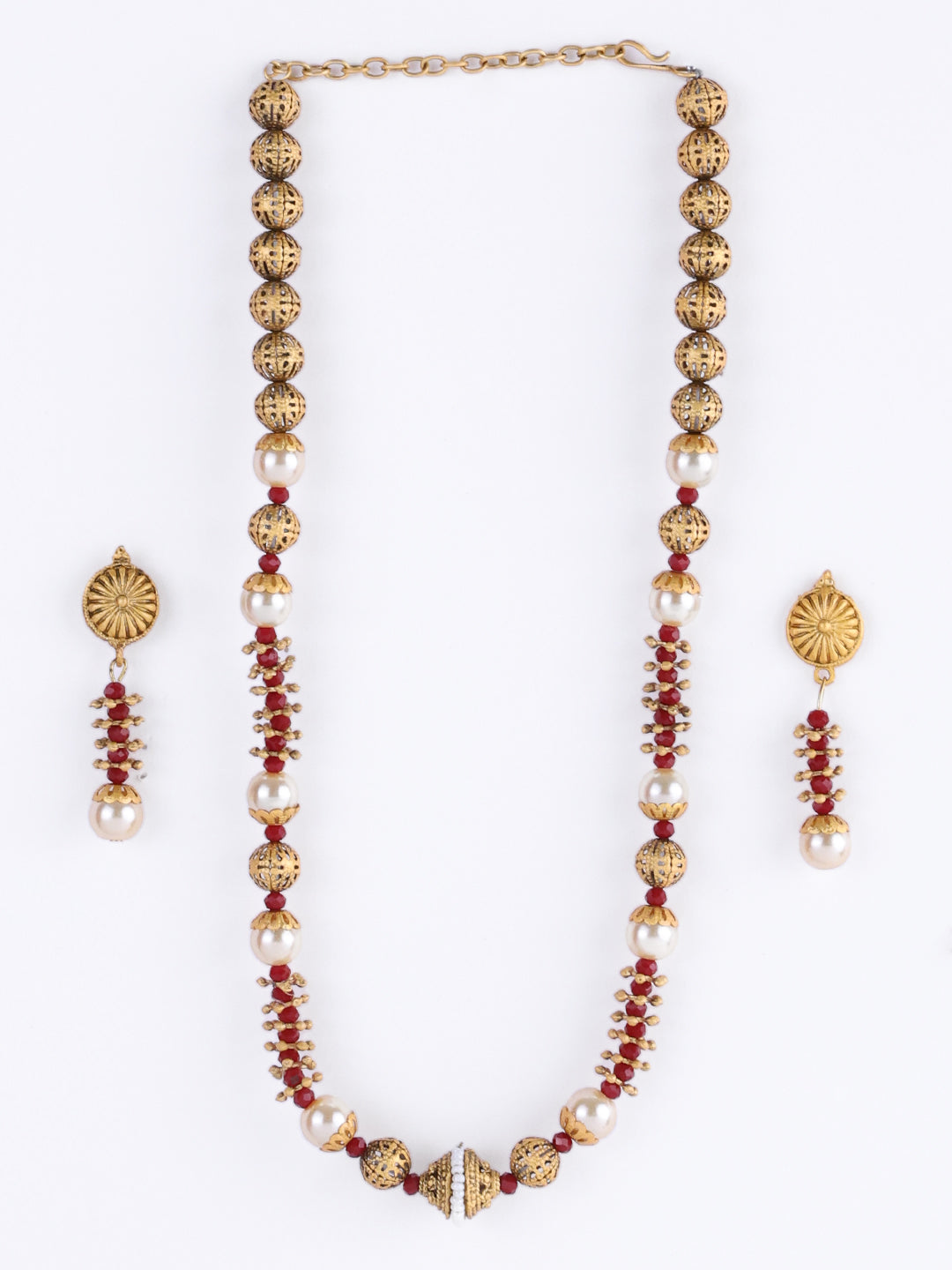 Gold Plated Beaded Jewellery Set