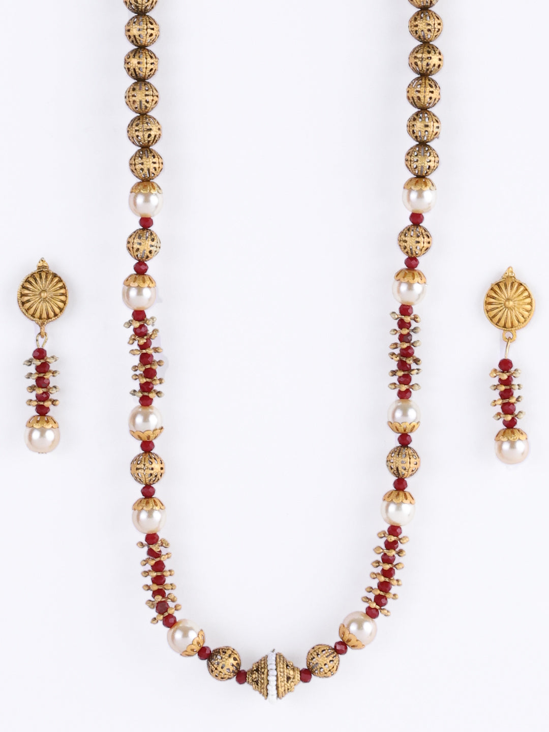Gold Plated Beaded Jewellery Set