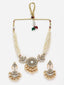 Gold Plated Artificial Stones and Beads Studded 2-in-1 Reversible Jewellery Set