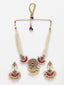 Gold Plated Artificial Stones and Beads Studded 2-in-1 Reversible Jewellery Set