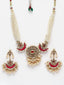 Gold Plated Artificial Stones and Beads Studded 2-in-1 Reversible Jewellery Set