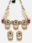 Gold-Plated Kundan-Studded & Beaded Jewellery Set