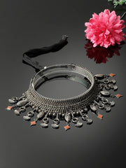 Silver-Plated Oxidized Necklace