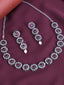 Silver-Plated Stone Studded Jewellery Set