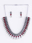 Oxidized Silver-Plated Stone-Studded Jewellery Set