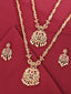 Gold-Plated Stone-Studded & Beaded Jewellery Set