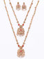 Gold-Plated Stone-Studded & Beaded Jewellery Set