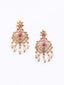 Gold-Plated Stone-Studded & Beaded Jewellery Set