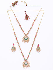 Gold-Plated Stone-Studded Jewellery Set