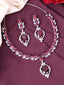 Silver-Plated Stone- Studded Jewellery Set