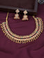 Gold Plated Stones Studded & Beaded Jewellery Set