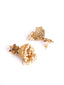 Gold-Plated Peacock Shaped Stone-Studded & Beaded Jewellery Set