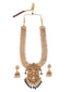 Gold-Plated Stone Studded & Beaded Jewellery Set