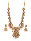 Gold-Plated Stone-Studded & Beaded Jewellery Set