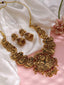 Gold-Plated Stone-Studded Temple Jewellery Set