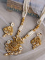 Gold-Plated Stone Studded & Beaded Jewellery Set