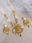 Gold-Plated Stone Studded & Beaded Jewellery Set