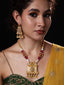 Gold-Plated Stone-Studded & Beaded Jewellery Set