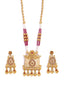 Gold-Plated Stone-Studded & Beaded Jewellery Set