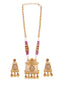 Gold-Plated Stone-Studded & Beaded Jewellery Set