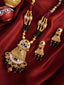 Gold-Plated Stone-Studded & Beaded Jewellery Set