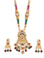Gold-Plated Stone-Studded & Beaded Jewellery Set