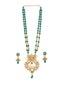 Gold-Plated Stone Studded & Beaded Jewellery Set