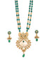 Gold-Plated Stone Studded & Beaded Jewellery Set