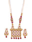 Gold-Plated Stone-Studded And Beaded Jewellery Set