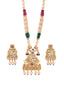 Gold-Plated Stone-Studded & Beaded Jewellery Set