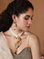 Gold Plated Stones Studded & Beaded Jewellery Set