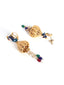 Gold Plated Stones Studded & Beaded Jewellery Set