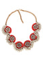 Gold-Plated Kundan Studded & Beaded Necklace & Earrings With Maang Tika