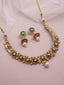 Gold Plated Cubic Zirconia Studded Jewellery Set