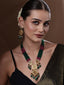 Gold-Plated AD Stone Studded & Beaded Jewellery Set