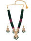 Gold-Plated AD Stone Studded & Beaded Jewellery Set
