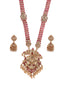 Gold-Plated Cubic Zirconia-Studded Necklace & Earrings