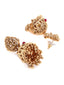 Gold-Plated Cubic Zirconia-Studded Necklace & Earrings