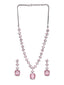 Sliver-Plated Cubic Zirconia Stone-Studded Jewellery Set