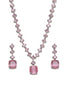 Sliver-Plated Cubic Zirconia Stone-Studded Jewellery Set