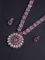 Silver Plated Cubic Zirconia Studded Oxidized Jewellery Set