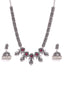 Silver-Plated Stone-Studded & Beaded Jewellery Set