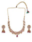 Gold-Plated Stone-Studded & Beaded Jewellery Set