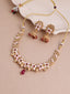 Gold-Plated Stone-Studded & Beaded Jewellery Set