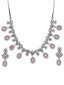 Silver-Plated Solitaire Stones Studded Jewellery Set