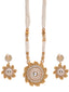 Gold Plated CZ-Studded & Beaded Jewellery Set