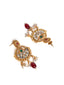 Gold-Plated CZ Studded & Beaded Jewellery Set