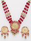 Gold Plated Stones Studded & Beaded Jewellery Set