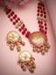 Gold Plated Stones Studded & Beaded Jewellery Set