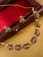 Gold-Plated Stones-Studded Jewellery Set